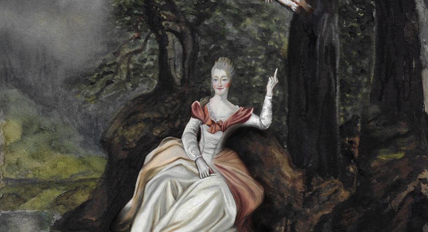 Parte da pintura de Lia Ferreira para a capa do Nº 5 da Almanaque