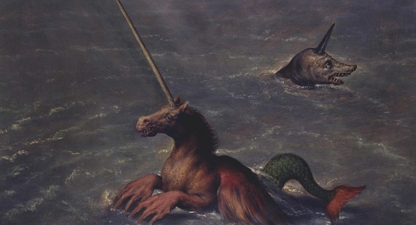 Sea-unicorn, from Rudolf II’s Bestiarium, 1607–1612